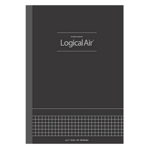 Notatnik A5 Logical Air w kratkę czarny