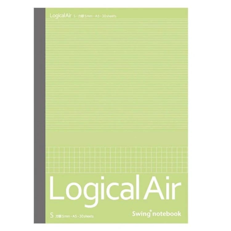 Notatnik A5 Logical Air w kratkę zielony
