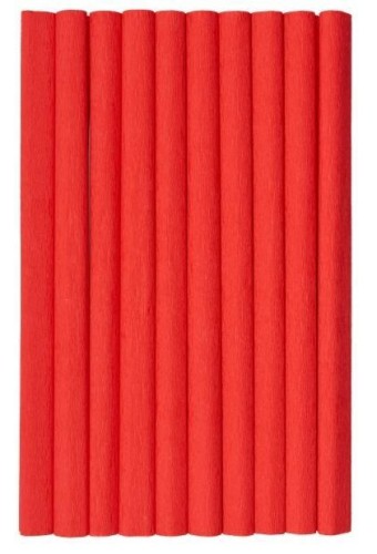 Bibuła marszczona czerwona 50x200cm (10szt) HERLIZ