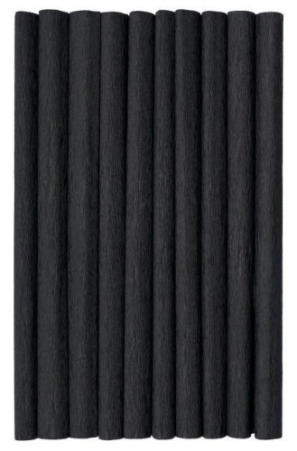 Bibuła marszczona czarna 50x200cm (10szt) HERLIZ