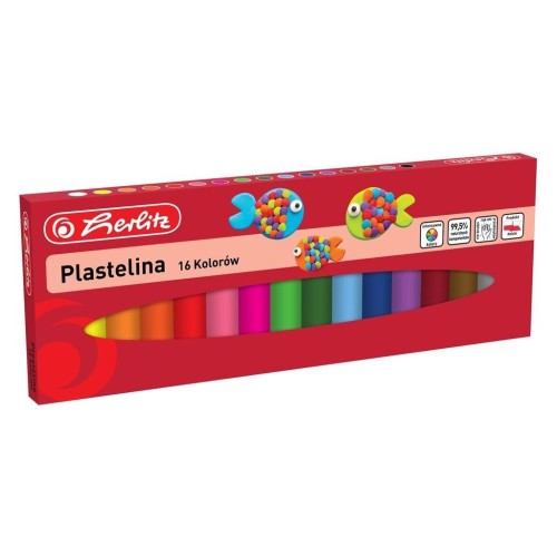 Plastelina 16 kolorów, HERLITZ