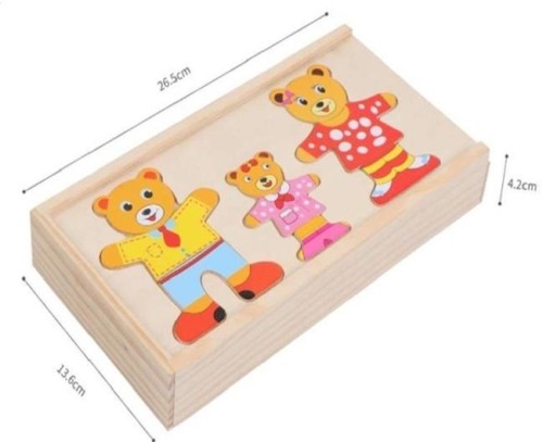 Puzzle drewno misie, Merkpol