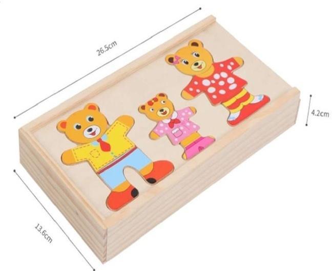 Puzzle drewno misie, Merkpol
