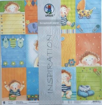 Papier do scrapbookingu 190g 30,5x30,5cm 5 ark.