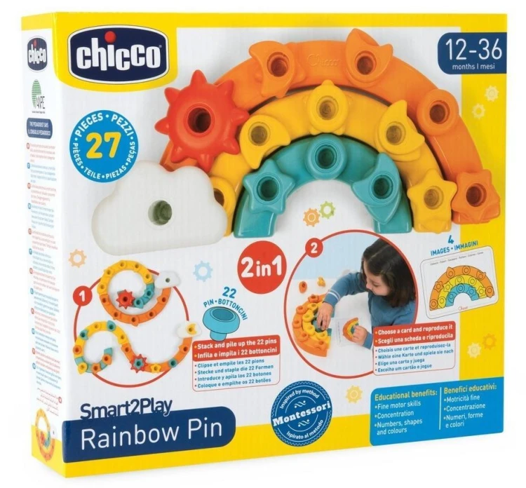 Pinezki kolorowe tęcza, Chicco