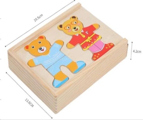 Puzzle drewno misie, Merkpol