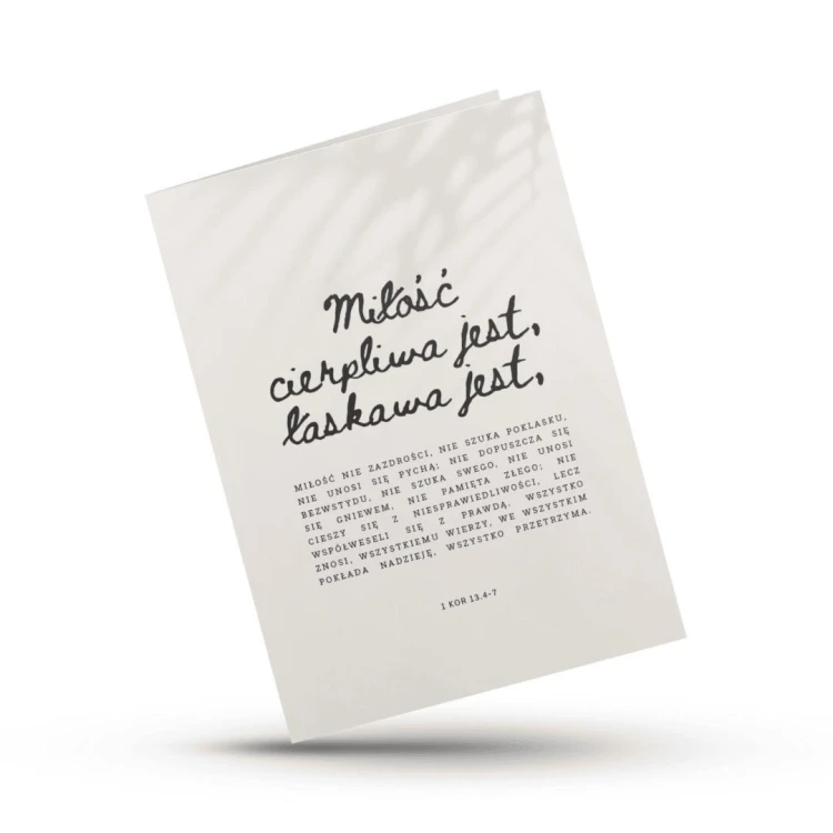 Kartka składana - Hymn o milości