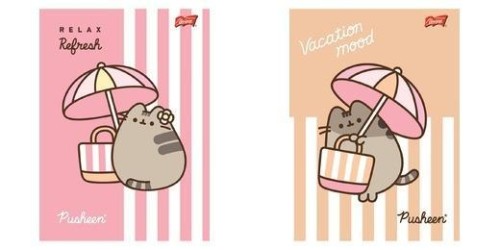 Zeszyt A4/32k linia dwukolorowa Pusheen (15szt)