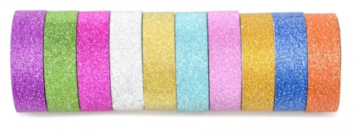 Taśma brokatowa samoprzylepna 1,2cmx3m, 10 szt