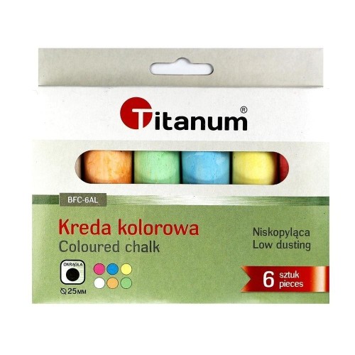 Kreda chodnikowa 6 kolorów, Titanum