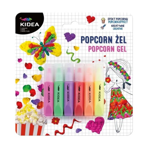 Popcorn żel 6 kolorów KIDEA, DERFORM