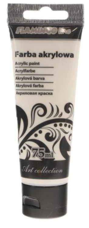 Farba akrylowa 75ml 175 perłowa biała, Titanum