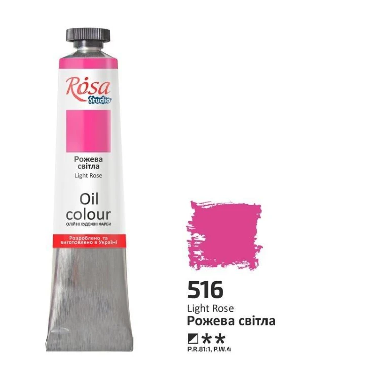 Farba olejna light rose 516 45ml, Rosa