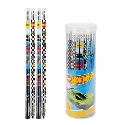 Ołówek z gumką HB Hot Wheels (48szt), STARPAK