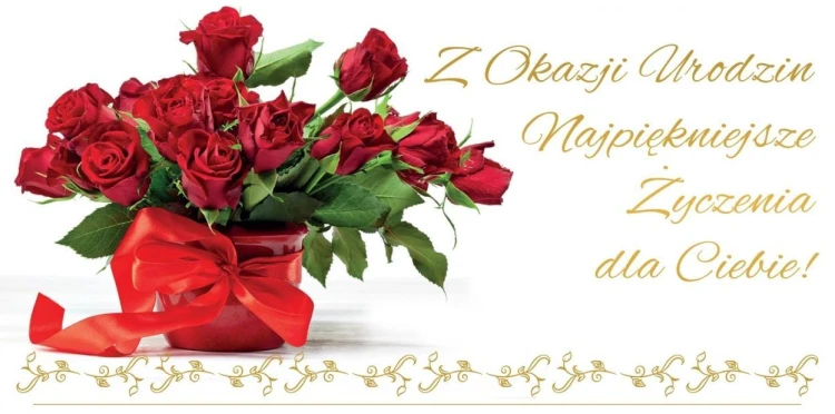 Karnet Flowers Urodziny wzór nr 8