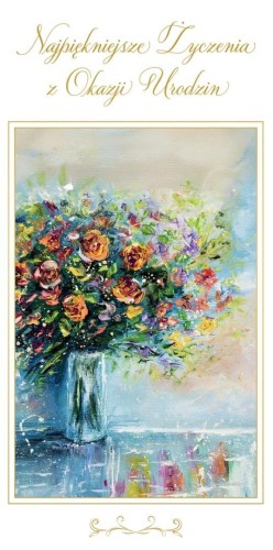 Karnet Flowers Urodziny wzór nr 11