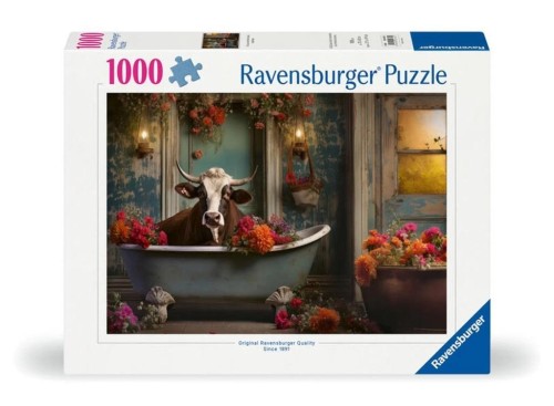 Puzzle 1000 Krowa w kąpieli, Ravensburger