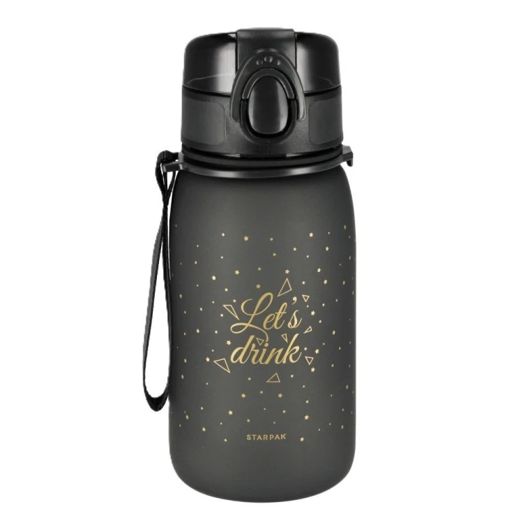 Bidon 400ml black-gold, STARPAK