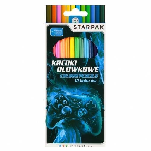 Kredki ołówkowe 12 kolorów Pad, STARPAK