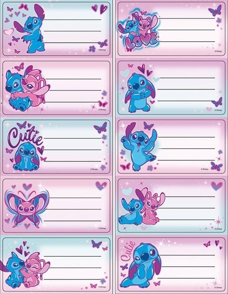 Naklejki na zeszyt Stitch 10szt, Beniamin