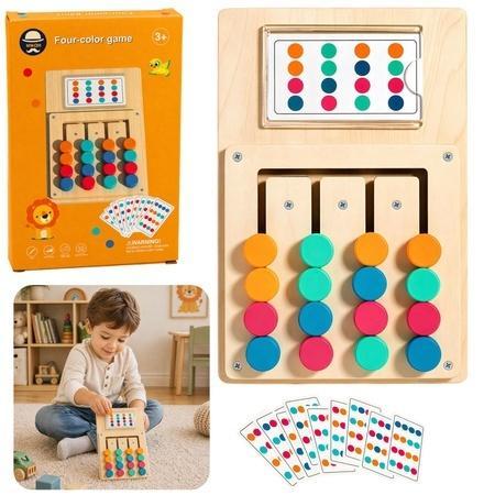 Układanka logiczna dla dzieci z kartami, Leantoys
