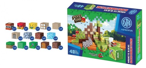 Klocki magnetyczne Pixel One Farma 40el ASTRA