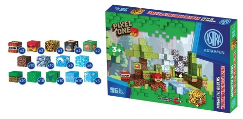 Klocki magnetyczne Pixel One Dżungla 96el ASTRA