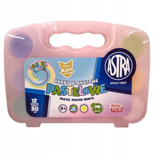 Farby plakatowe Muffinaart pastel 20ml 12kol ASTRA