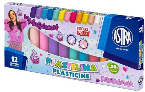Plastelina Muffinaart pastel 12kol ASTRA