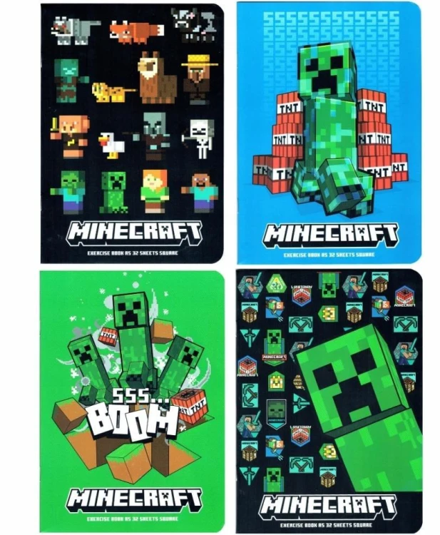 Zeszyt A5/60K kratka Minecraft (10szt) ASTRA