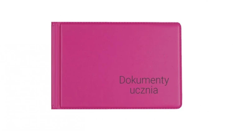 Okładka na dokumenty ucznia małe pink, Biurfol