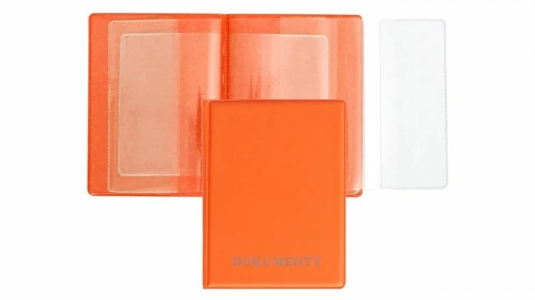 Okładka na dokumenty z dowodem rej. orange