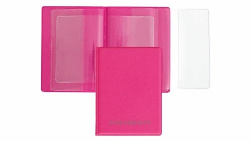 Okładka na dokumenty z dowodem rej. pink, Biurfol