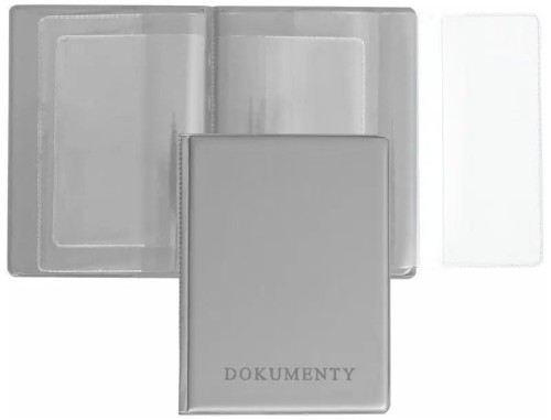 Okładka na dokumenty z dowodem rej. silver