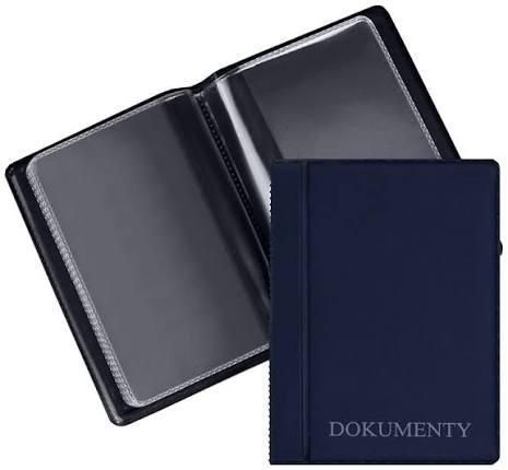 Okładka na dokumenty mini premium granat, Biurfol