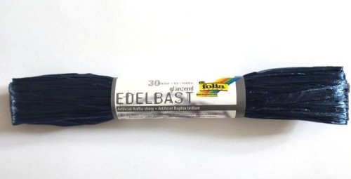Raffia syntetyczna błyszcząca 30m granatowa