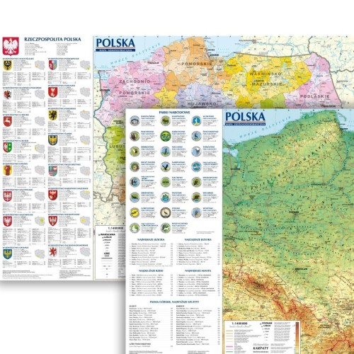 Polska mapa ogólnogeo. i administr. 1:1 400 000 B2