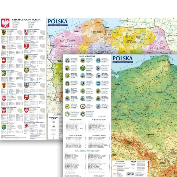 Polska mapa ogólnogeo. i administr. 1:1 400 000 B2