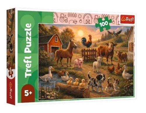 Puzzle 100 Przyjaciele ze wsi TREFL, Trefl