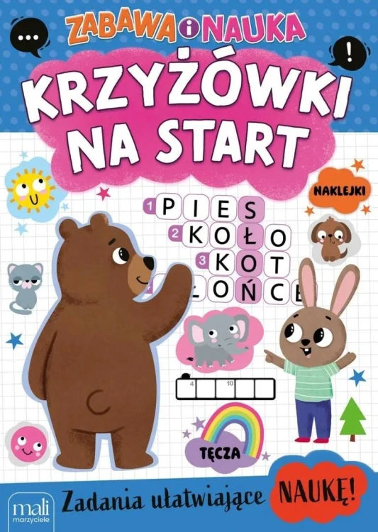 Kolorowanka zabawa i nauka. Krzyżówki na start