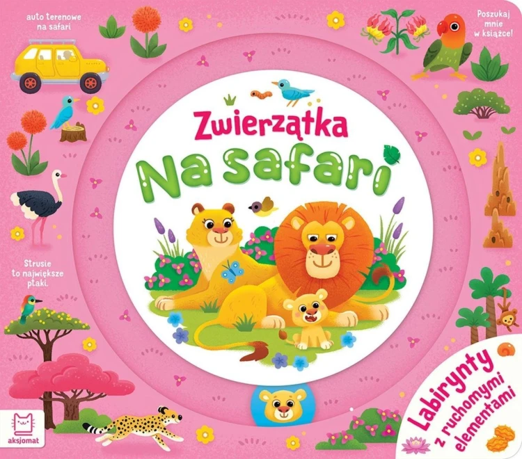 Zwierzątka na safari. Labirynty z ruchomymi el.