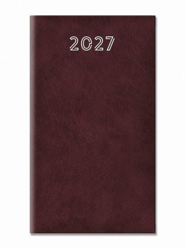 Terminarz 2027 tygodniowy standard bordowy