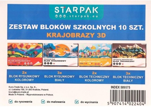 Zestaw bloków A4 (10szt), STARPAK