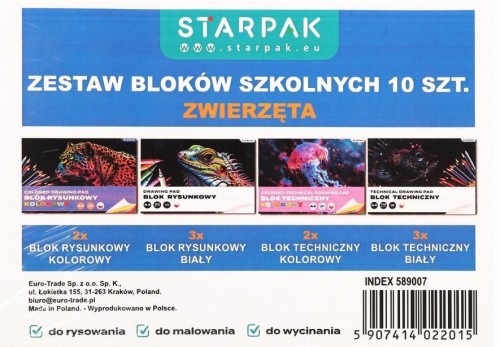 Zestaw bloków A4 (10szt), STARPAK