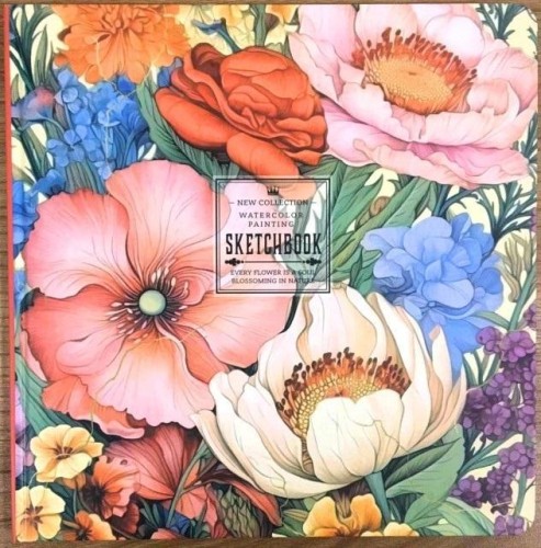 Szkicownik 200x200 24K gładki Kwiaty, Fresh