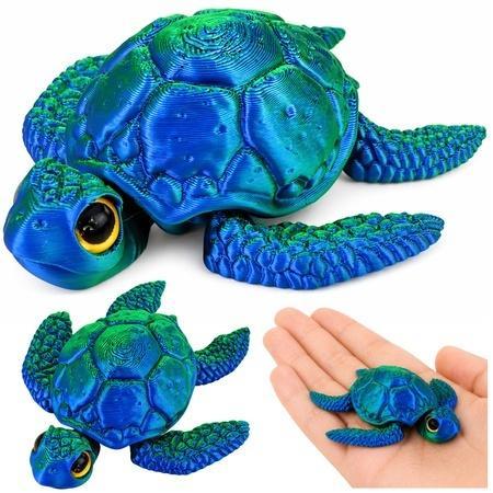 Żółw morski 3D ruchome elementy 8cm, Leantoys
