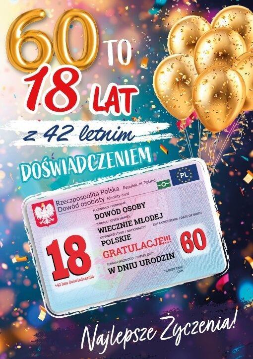 Karnet Urodziny 60