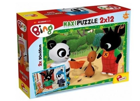 Bing - Puzzle Supermaxi 2x12 W szkole, Lisciani