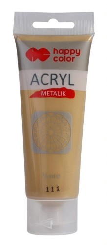 Farba akrylowa 75ml złoto metalik HAPPY COLOR, GDD