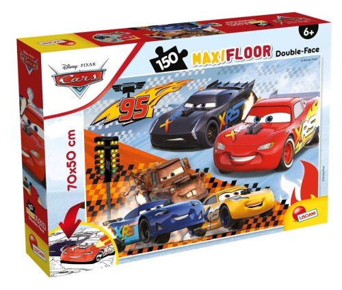 Auta. Puzzle dwustronne Maxi 150 el., Lisciani